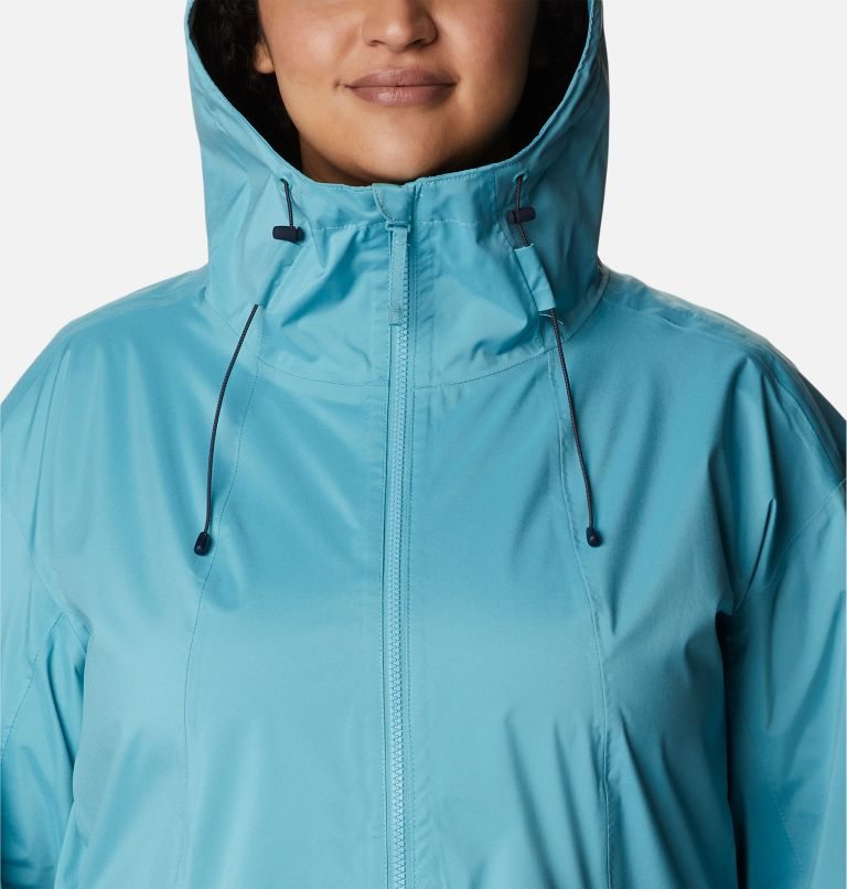 Women's Columbia Weekend Adventure Long Shell Jackets Turquoise | Plus Size CA-P5186